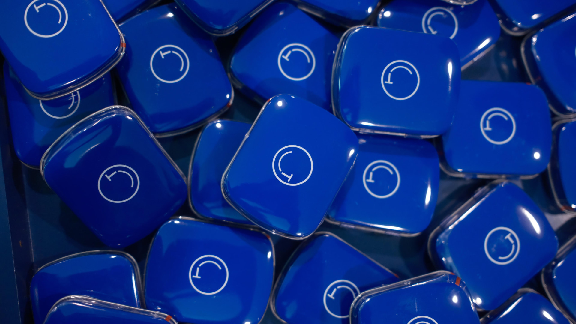 Blue Teeth by Teki branded cases displaying the practice logo